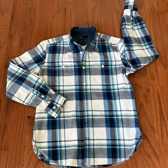 GAP M Unisex Loose Fit Shacket Plaid Jacket - Picture 1 of 13